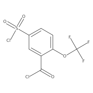 5-(Chlorosulfonyl)-2-(trifluoromethoxy)benzoyl chloride结构式