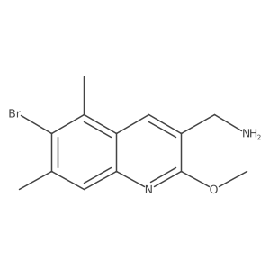 (6-Bromo-2-methoxy-5,7-dimethylquinolin-3-yl)methanamine结构式