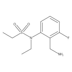 N-[2-(aminomethyl)-3-fluorophenyl]-N-ethylethane-1-sulfonamide结构式
