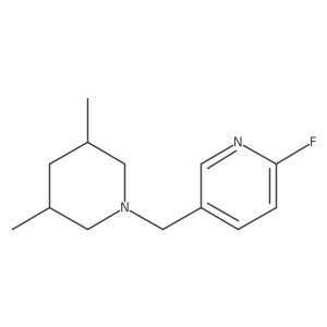 5-[(3,5-Dimethylpiperidin-1-yl)methyl]-2-fluoropyridine结构式