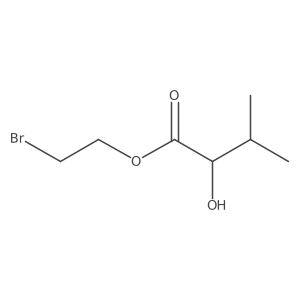 2-bromoethyl (2R)-2-hydroxy-3-methylbutanoate结构式