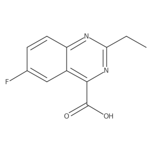 2-Ethyl-6-fluoroquinazoline-4-carboxylic acid结构式
