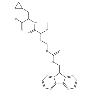 (2S)-3-cyclopropyl-2-[4-({[(9H-fluoren-9-yl)methoxy]carbonyl}amino)-2-methoxybutanamido]propanoic acid Structure