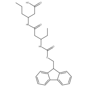 (3S)-3-[3-({[(9H-fluoren-9-yl)methoxy]carbonyl}amino)pentanamido]hexanoic acid Structure