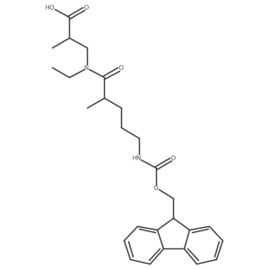3-[N-ethyl-5-({[(9H-fluoren-9-yl)methoxy]carbonyl}amino)-2-methylpentanamido]-2-methylpropanoic acid结构式