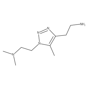 2-{1-[2-(dimethylamino)ethyl]-5-methyl-1H-1,2,3-triazol-4-yl}ethan-1-amine结构式