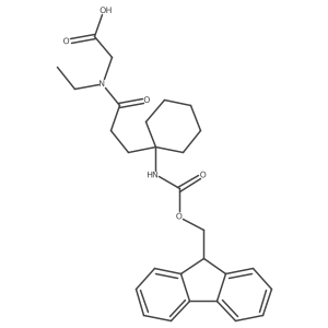 2-{N-ethyl-3-[1-({[(9H-fluoren-9-yl)methoxy]carbonyl}amino)cyclohexyl]propanamido}acetic acid Structure