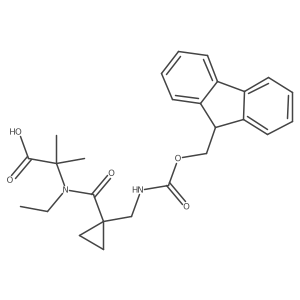 2-(N-ethyl-1-{1-[({[(9H-fluoren-9-yl)methoxy]carbonyl}amino)methyl]cyclopropyl}formamido)-2-methylpropanoic acid Structure