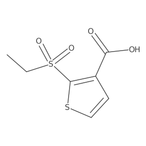 2-(Ethanesulfonyl)thiophene-3-carboxylic acid结构式
