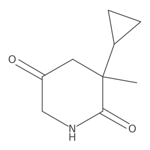 3-Cyclopropyl-3-methylpiperidine-2,5-dione结构式