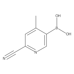 (6-Cyano-4-methylpyridin-3-yl)boronic acid Structure