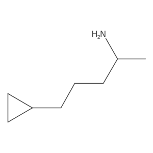(2R)-5-cyclopropylpentan-2-amine结构式