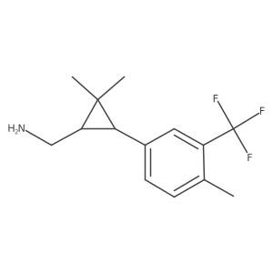 rac-[(1R,3R)-2,2-dimethyl-3-[4-methyl-3-(trifluoromethyl)phenyl]cyclopropyl]methanamine Structure
