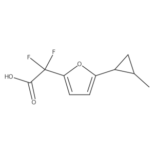 2,2-Difluoro-2-[5-(2-methylcyclopropyl)furan-2-yl]acetic acid结构式