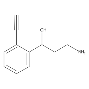 3-Amino-1-(2-ethynylphenyl)propan-1-ol Structure