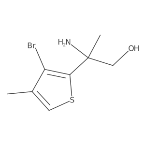2-Amino-2-(3-bromo-4-methylthiophen-2-yl)propan-1-ol结构式