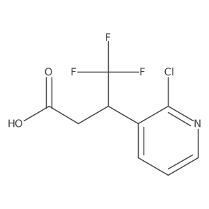 3-(2-Chloropyridin-3-yl)-4,4,4-trifluorobutanoic acid结构式