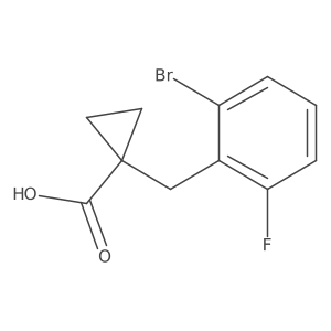 1-[(2-Bromo-6-fluorophenyl)methyl]cyclopropane-1-carboxylic acid Structure