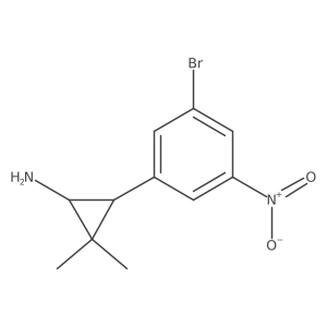 3-(3-Bromo-5-nitrophenyl)-2,2-dimethylcyclopropan-1-amine结构式