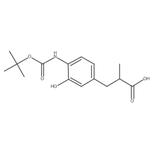 3-(4-{[(Tert-butoxy)carbonyl]amino}-3-hydroxyphenyl)-2-methylpropanoic acid结构式