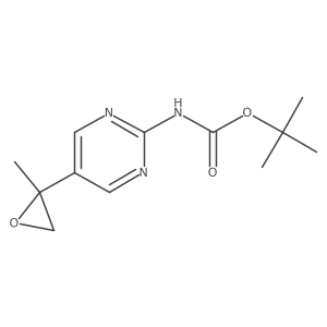 tert-butyl N-[5-(2-methyloxiran-2-yl)pyrimidin-2-yl]carbamate结构式