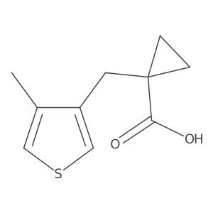 1-[(4-Methylthiophen-3-yl)methyl]cyclopropane-1-carboxylic acid Structure