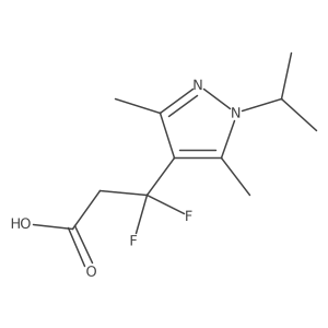 3-[3,5-dimethyl-1-(propan-2-yl)-1H-pyrazol-4-yl]-3,3-difluoropropanoic acid Structure