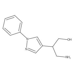 3-amino-2-(1-phenyl-1H-pyrazol-4-yl)propan-1-ol Structure