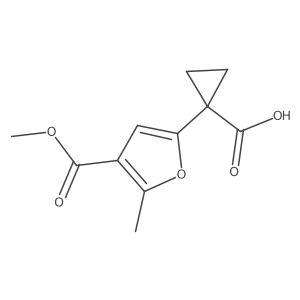 1-[4-(Methoxycarbonyl)-5-methylfuran-2-yl]cyclopropane-1-carboxylic acid Structure