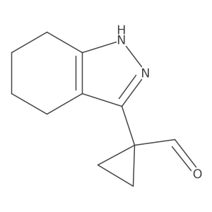 1-(4,5,6,7-tetrahydro-1H-indazol-3-yl)cyclopropane-1-carbaldehyde结构式