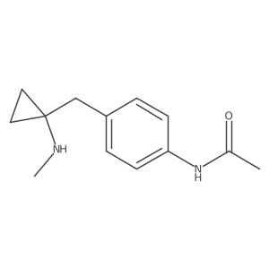 N-(4-{[1-(methylamino)cyclopropyl]methyl}phenyl)acetamide结构式