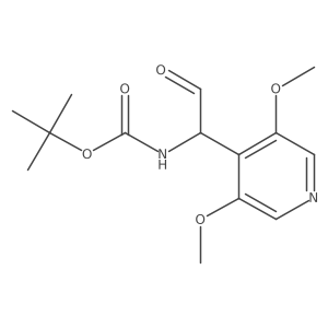 tert-butyl N-[1-(3,5-dimethoxypyridin-4-yl)-2-oxoethyl]carbamate结构式