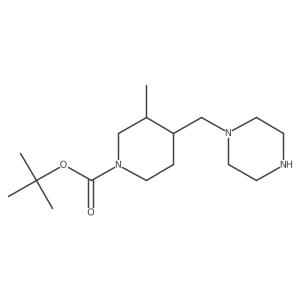 Tert-butyl 3-methyl-4-(piperazin-1-ylmethyl)piperidine-1-carboxylate Structure