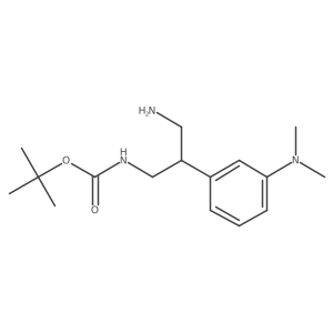 tert-butyl N-{3-amino-2-[3-(dimethylamino)phenyl]propyl}carbamate Structure