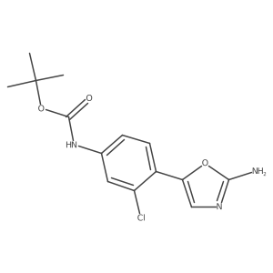 tert-butyl N-[4-(2-amino-1,3-oxazol-5-yl)-3-chlorophenyl]carbamate结构式