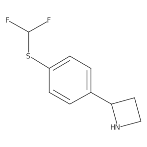 2-{4-[(Difluoromethyl)sulfanyl]phenyl}azetidine结构式