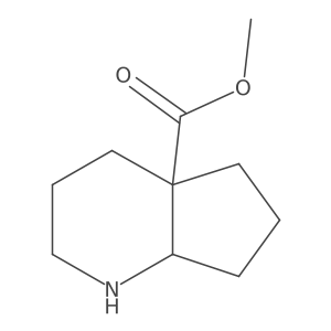 Methyl (4aS,7aR)-1,2,3,4,5,6,7,7a-octahydrocyclopenta[b]pyridine-4a-carboxylate结构式