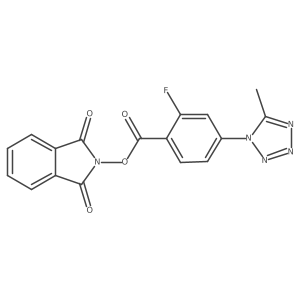 1,3-dioxo-2,3-dihydro-1H-isoindol-2-yl 2-fluoro-4-(5-methyl-1H-1,2,3,4-tetrazol-1-yl)benzoate结构式