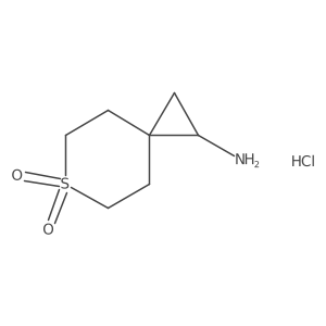 6,6-Dioxo-6$l^{6}-thiaspiro[2.5]octan-2-amine;hydrochloride Structure