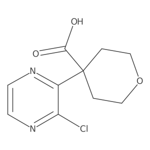 4-(3-Chloropyrazin-2-yl)oxane-4-carboxylic acid结构式