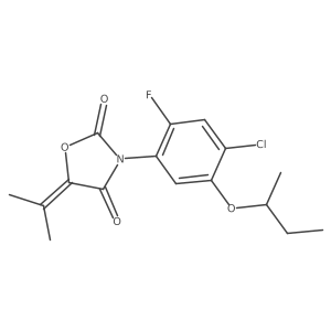 3-[4-Chloro-2-fluoro-5-(1-methylpropoxy)phenyl]-5-(1-methylethylidene)-2,4-oxazolidinedione结构式