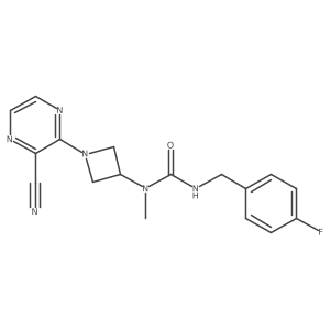 1-[1-(3-Cyanopyrazin-2-yl)azetidin-3-yl]-3-[(4-fluorophenyl)methyl]-1-methylurea Structure