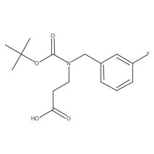 3-{[(Tert-butoxy)carbonyl][(3-fluorophenyl)methyl]amino}propanoic acid结构式