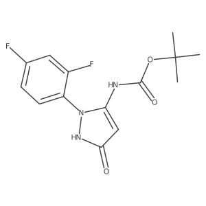 tert-butyl N-[1-(2,4-difluorophenyl)-3-hydroxy-1H-pyrazol-5-yl]carbamate结构式