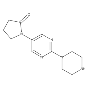 1-[2-(Piperazin-1-yl)pyrimidin-5-yl]pyrrolidin-2-one结构式