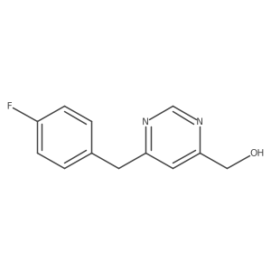 {6-[(4-Fluorophenyl)methyl]pyrimidin-4-yl}methanol结构式