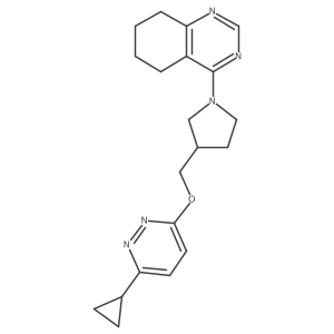 4-(3-{[(6-Cyclopropylpyridazin-3-yl)oxy]methyl}pyrrolidin-1-yl)-5,6,7,8-tetrahydroquinazoline Structure