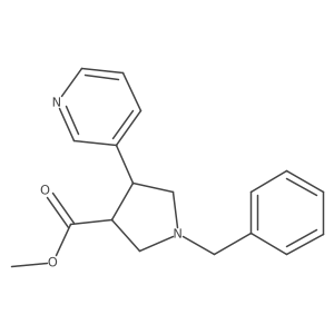 Methyl (3S,4R)-1-benzyl-4-(pyridin-3-yl)pyrrolidine-3-carboxylate结构式