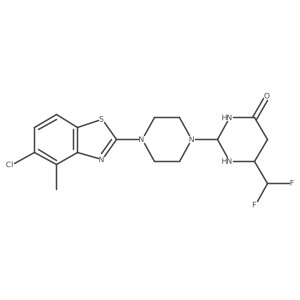 2-[4-(5-Chloro-4-methyl-1,3-benzothiazol-2-yl)piperazin-1-yl]-6-(difluoromethyl)-1,3-diazinan-4-one Structure