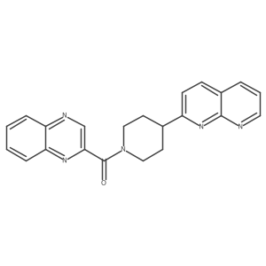 2-[1-(Quinoxaline-2-carbonyl)piperidin-4-yl]-1,8-naphthyridine Structure
